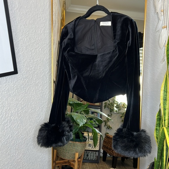 HOUSE OF CB 'Catriona' Black Velvet Corset NWOT - Picture 11 of 13